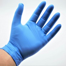 GANTS NITRILES BLEU NON POUDRES