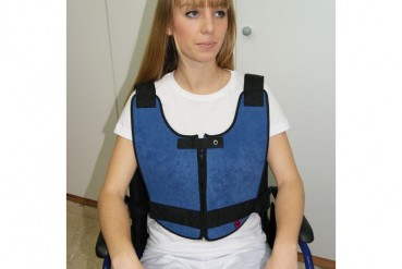 Gilet abdominal confort plus pour fauteuil roulant